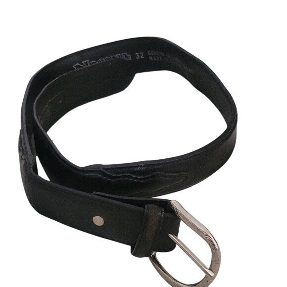 Nocona Belt Co.‎ Black Leather Belt Size 32 Western Design Cowboy thick luxury